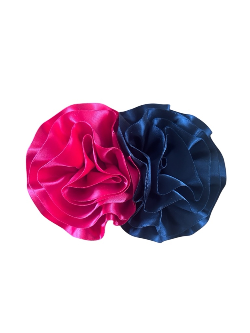 Large Satin Floral Flamenco Hair Clip - Red and Black NWOT